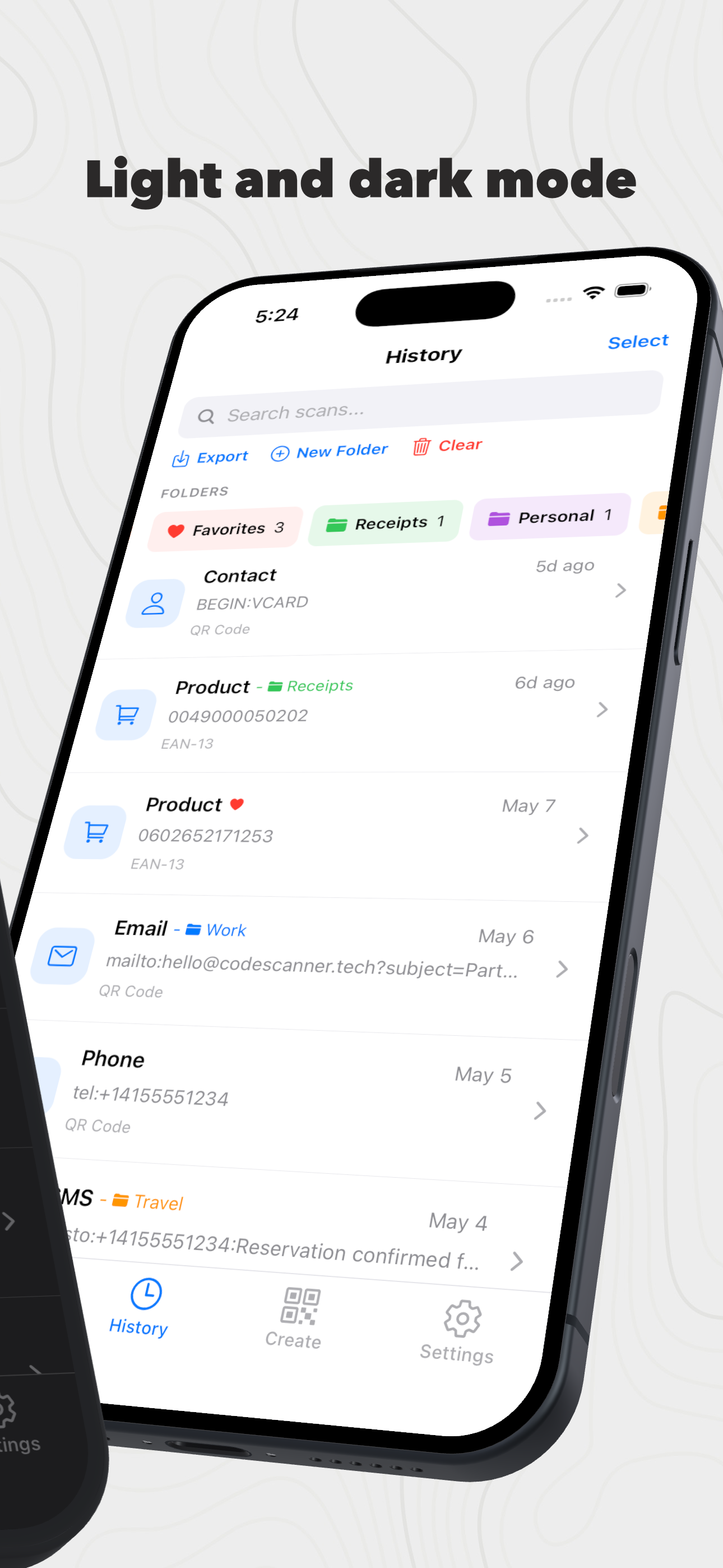Light and dark mode