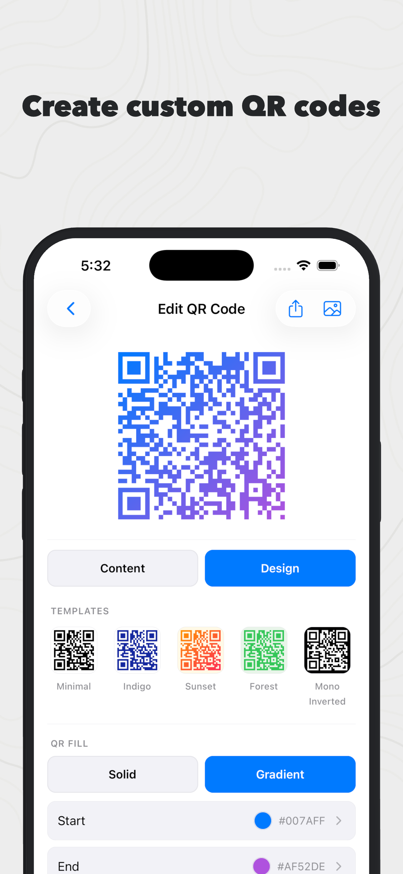 Create custom QR codes